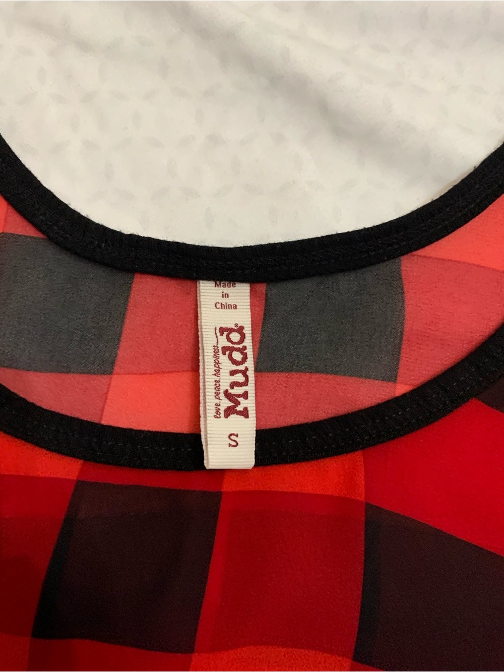 Mudd Red and Black Buffalo Plaid Tank - Picture 2 of 3